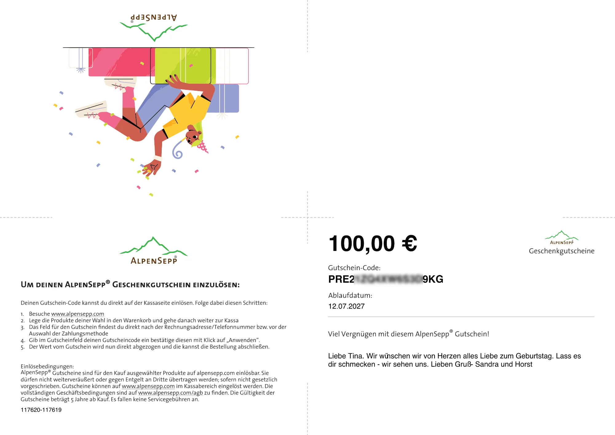 Beispiel Muster Gutschein zum Ausdrucken