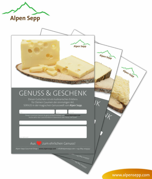 Gutscheine vom Alpen Sepp zum Ausdrucken