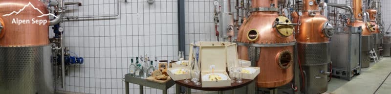 Verköstigung Edelbrand mit Käse Sorten