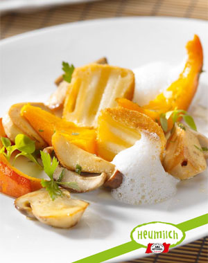 Rezept: Emmentaler mit Apfel, Pilzen und Kürbis