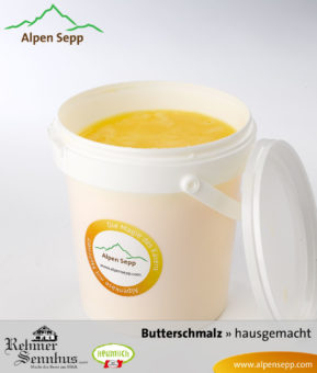 Hausgemachtes Butterschmalz vom Alpen Sepp