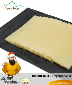 Rehmer Raclette (Racklett) Käse - mild - fertig geschnitten