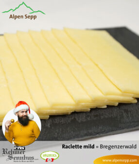 Rehmer Raclette (Racklett) Käse - mild - fertig geschnitten 7 Raclette Käse mild