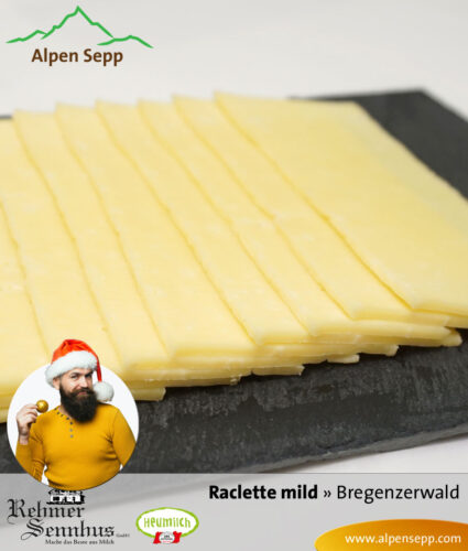 Rehmer Raclette (Racklett) Käse - mild - fertig geschnitten 7 Raclette Käse mild