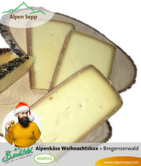 Rehmer Heumilch Alpenkäse Weihnachtsbox - 6 Käsesorten 5 Rehmer Alpenkäse Weihnachtsbox mit 6 Käsesorten