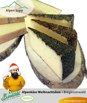 Rehmer Alpenkäse Weihnachtsbox mit 6 Käsesorten