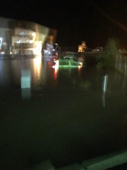 Wetter Wild Überschwemmung in Schnann
