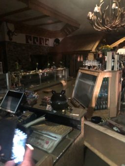 Wetter Wild Überschwemmung in Schnann