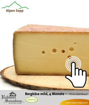 BERGKÄSE MILD, 4 Monate, 300 Gramm zum 1-Klick Sofortkauf