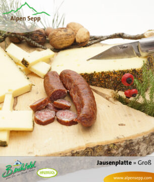 Große Jausenplatte mit Käse und Wurst