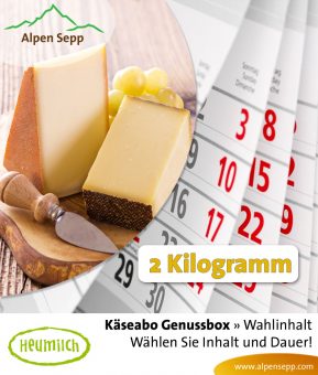 10x Alpengenuss Käseabo » Wähle Inhalt und Dauer!