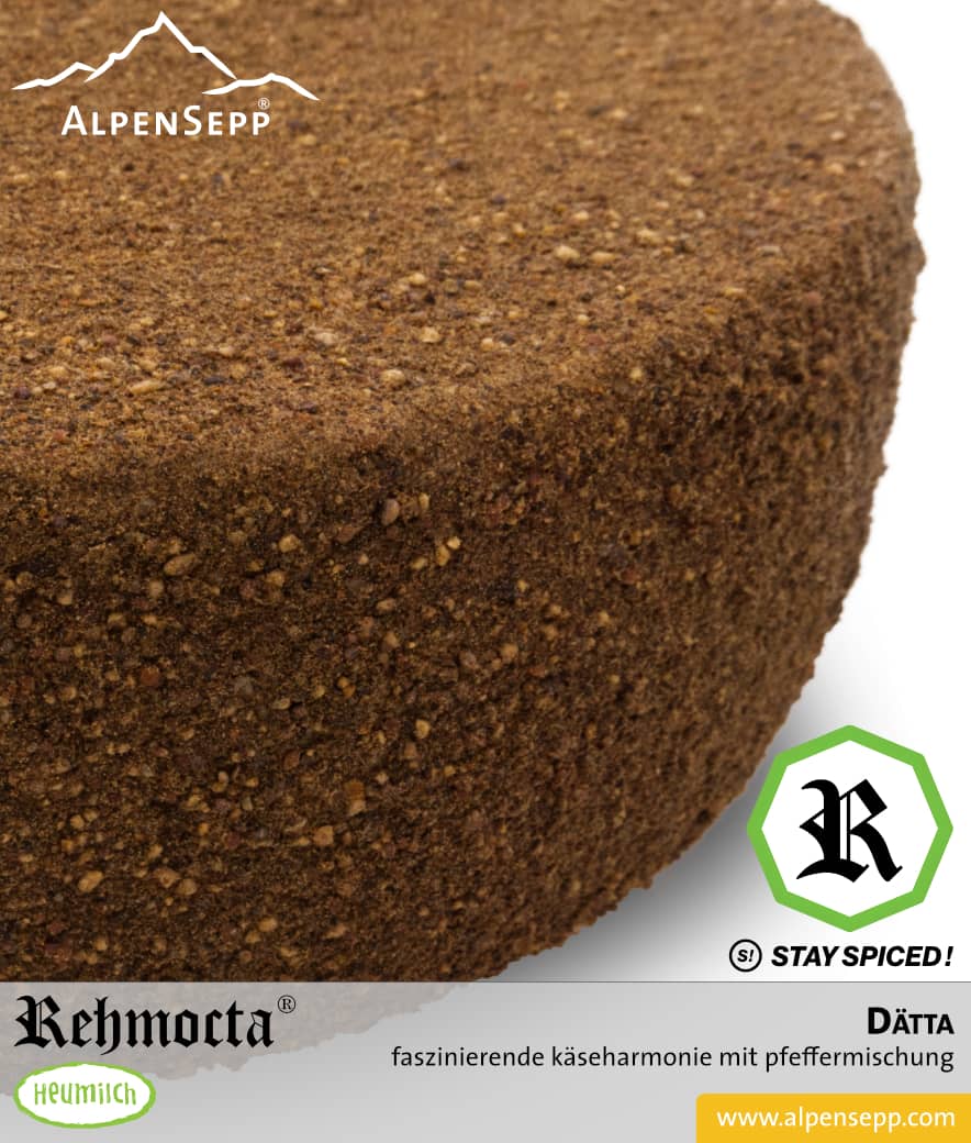 REHMOCTA® » Dätta « | Käse Spezialität | mit STAY SPICED Pfeffermischung affiniert