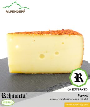 REHMOCTA® » Peppino « | Käse Spezialität | mit STAY SPICED ! Chilimischung affiniert