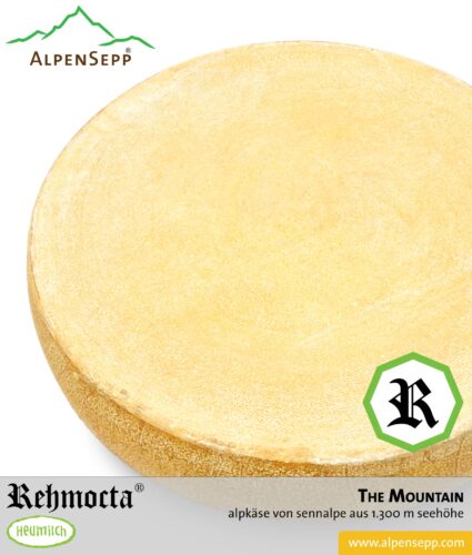 REHMOCTA® Alpkäse | » The Mountain « | von Sennalpe auf 1300 m Seehöhe hergestellt | Limited Edition Bergkäse 17 REHMOCTA® » The Mountain « | Alpkäse Special Edition | auf Sennalpe auf 1300 m Höhe hergestellt. Feedbild.