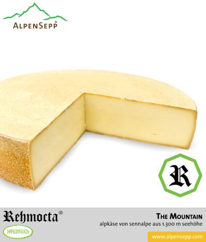 REHMOCTA® Alpkäse | » The Mountain « | von Sennalpe auf 1300 m Seehöhe hergestellt | Limited Edition Bergkäse 16 REHMOCTA® » The Mountain « | Alpkäse Special Edition | auf Sennalpe auf 1300 m Höhe hergestellt. Feedbild.