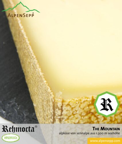 REHMOCTA® Alpkäse | » The Mountain « | von Sennalpe auf 1300 m Seehöhe hergestellt | Limited Edition Bergkäse 12 REHMOCTA® » The Mountain « | Alpkäse Special Edition | auf Sennalpe auf 1300 m Höhe hergestellt. Feedbild.