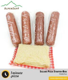 Ooni Koda 16 Pizza Ofen Tuning mit Klappe | Salami Pizza Starter Set "HUBERTUS" + GRATIS Schablone zum Selbstbau 9 Salami Pizza Starterset Hubertus - Verschiedene Salamisorten und Reibkäse