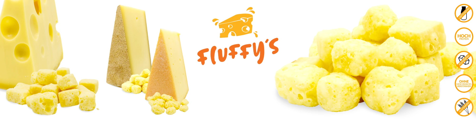 WELTNEUHEIT: Käse Snack "Fluffy's Trio" | Exklusiver Produkttest | Bergkäse würzig, Senn Almkäse und Emmentaler | 3er Pack