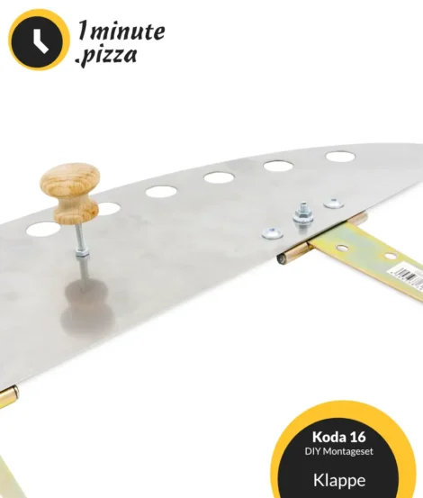 Sorglos Montageset für die Ooni Koda 16 Klappe | Pizza Ofen Tuning | inkl. Schablone zur Herstellung des Abdeckblechs