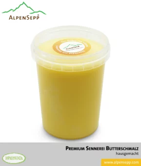 Premium Sennerei Butterschmalz | Butterreinfett bzw. Ghee | hausgemacht | 430 Gramm aus Heumilch®