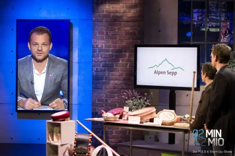AlpenSepp in der 2 Minuten 2 Millionen Start-Up Shop