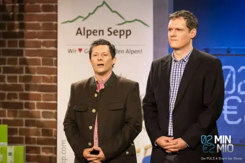 AlpenSepp in der 2 Minuten 2 Millionen Start-Up Shop