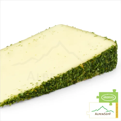 BÄRLAUCHKÄSE Käselaib | Laktosefreier Heumilch Käse | 8,1 kg Käserad 9 BÄRLAUCHKÄSE | 100% pikante Genuss Garantie mit einmaligem Bärlauch Charakter | Laktosefreier DELUXE Weidemilch Käse direkt aus dem Käsekeller