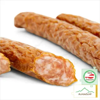 BERGFLITZER Jausenwurst | PREMIUM Knabber Wurst mit milder Gewürzmischung | 3 Stück 8 BERGFLITZER | Jausenwurst für jeden Tag