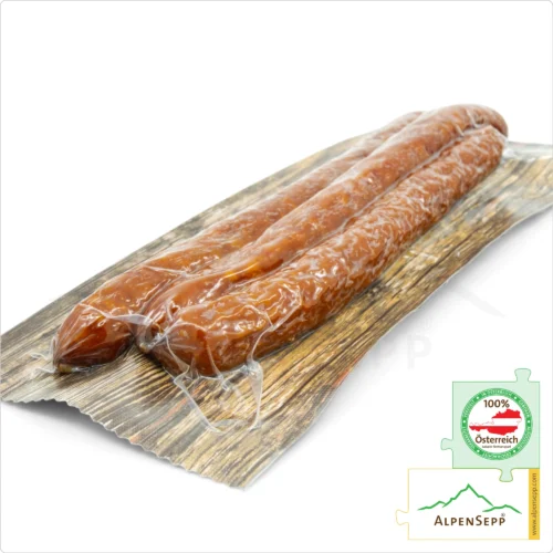 BERGFLITZER Jausenwurst | PREMIUM Knabber Wurst mit milder Gewürzmischung | 3 Stück 9 BERGFLITZER | Jausenwurst für jeden Tag