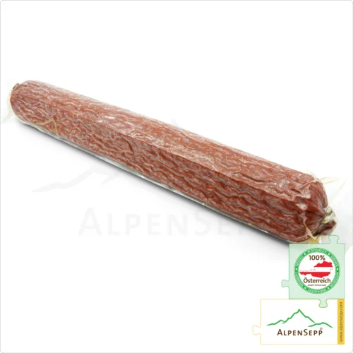 BERGSALAMI | Milde Salami aus Rindfleisch und Schweinefleisch | PREMIUM Wurst aus der Alpenregion | 1 Stange 12 BERGSALAMI | Milde Salami Wurst aus Rindfleisch und Schweinefleisch | Rohwurst Wurstsorte
