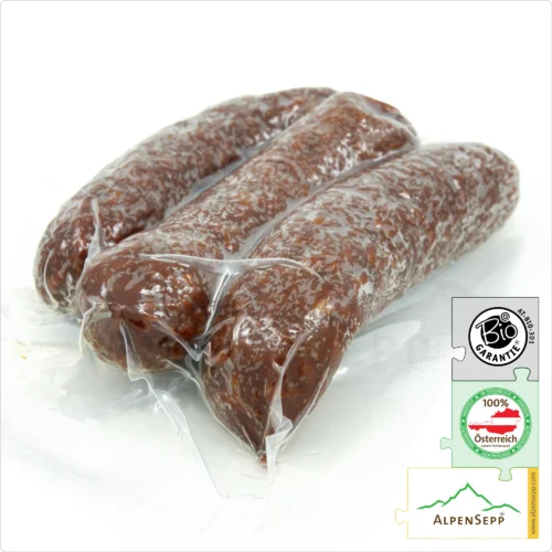 BIO RINDER KAMINWURZEN | Kaminwurz vom Rind | PREMIUM Rohwurst zu 100% aus Rindfleisch gefertigt | 3 Stück - 150 Gramm 9 BIO RINDER KAMINWURZEN | Kaminwurz vom Rind | Rohwurst zu 100% aus Rindfleisch gefertigt