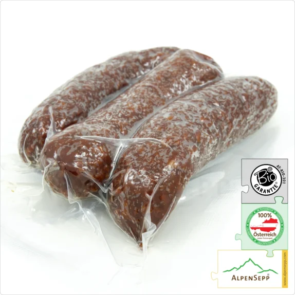 BIO RINDER KAMINWURZEN | Kaminwurz vom Rind | Rohwurst zu 100% aus Rindfleisch gefertigt