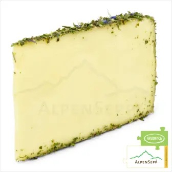 BLUMENKÄSE "Blümlekäse" | 100% Heumilch | mild-harmonischer Blütencharakter | Laktosefreier Schnittkäse direkt aus dem Käsekeller 12 Blumenkäse | laktosefreier Heumilch Schnittkäse mit Tee Blütenmischung