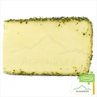 BLUMENKÄSE "Blümlekäse" | 100% Heumilch | mild-harmonischer Blütencharakter | Laktosefreier Schnittkäse direkt aus dem Käsekeller 16 Blümlekäse | laktosefreier Heumilch Käse mit Tee Blütenmischung