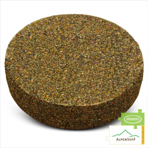 BLUMENKÄSE Käselaib | Laktosefreier Heumilch Käse | 8,1 kg Käserad 1 Blumenkäse Käselaib | laktosefreier Heumilch Schnittkäse mit Tee Blütenmischung affiniert | 6 kg