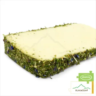 BLUMENKÄSE "Blümlekäse" | 100% Heumilch | mild-harmonischer Blütencharakter | Laktosefreier Schnittkäse direkt aus dem Käsekeller 14 Blumenkäse | laktosefreier Heumilch Schnittkäse mit Tee Blütenmischung