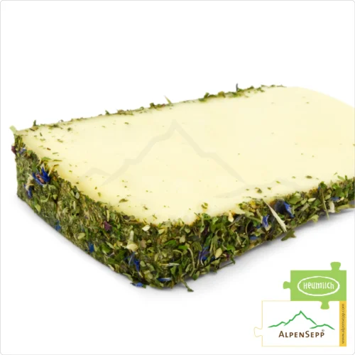 BLUMENKÄSE "Blümlekäse" | 100% mild-harmonische Genuss Garantie mit einmaligem Blüten Charakter | Laktosefreier DELUXE Heumilch Käse direkt aus dem Käsekeller 14 Blumenkäse | laktosefreier Heumilch Schnittkäse mit Tee Blütenmischung