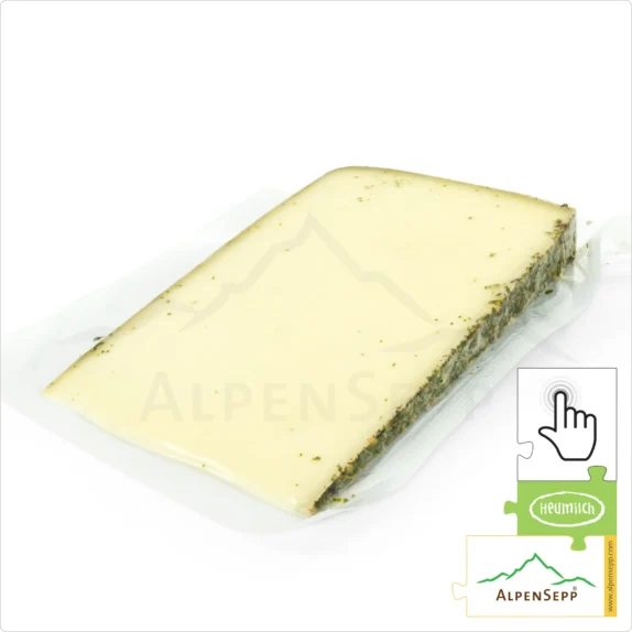 BLUMENKÄSE "BLÜMLEKÄS", 200 Gramm Käse aus Kuhmilch - laktosefrei | direkt aus dem Käsekeller | zart schmelzend mit mild-harmonischem Charakter | 1-Klick Sofortkauf 11 Blumenkäse Sofortkauf | laktosefreier Heumilch Käse mit Tee Blütenmischung affiniert