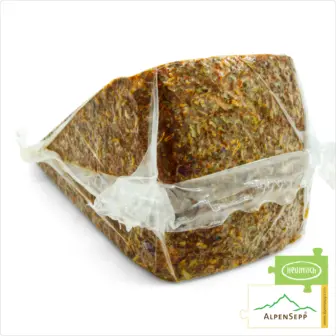 CHILIKÄSE - Würzig & Laktosefrei (Heumilch) | AlpenSepp 17 CHILIKÄSE (Chili Käse, Chilli Käse) | 100% würzig-scharfe Genuss Garantie mit Chili Charakter | Laktosefreier DELUXE Heumilch Käse direkt aus dem Käsekeller