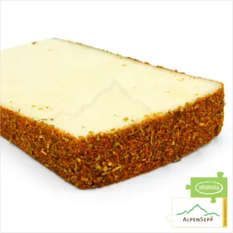 CHILIKÄSE - Würzig & Laktosefrei (Heumilch) | AlpenSepp 12 CHILIKÄSE (Chili Käse, Chilli Käse) | 100% würzig-scharfe Genuss Garantie mit Chili Charakter | Laktosefreier DELUXE Heumilch Käse direkt aus dem Käsekeller