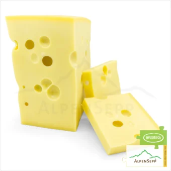Emmentaler Käse | Laktosefreier Hartkäse aus Heumilch | traditionell Hergestellt