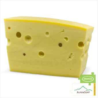 Emmentaler Käselaib Stück | Laktosefreier Hartkäse aus Heumilch | traditionell Hergestellt