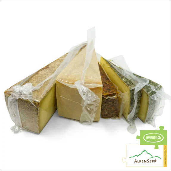 KÄSE GESCHENKBOX » ALPENGRUSS « | 2,5 kg pure Gaumenschmeichelei mit Heumilch® Alpenkäse zum Schenken 9 Käse Geschenkbox 'Alpengruss' | 2,5 kg sprichwörtlicher Gaumensex mit Heumilch® Alpenkäse zum Schenken