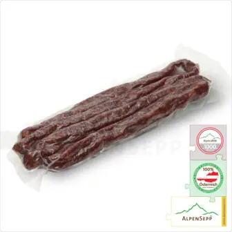 HIRSCHBEISSER | Rohwurst vom Wild | PREMIUM Wurst vom heimischen Rotwild | 1 Paar 8 HIRSCHBEISSER | Rohwurst vom Wild | PREMIUM Wurst vom heimischen Rotwild