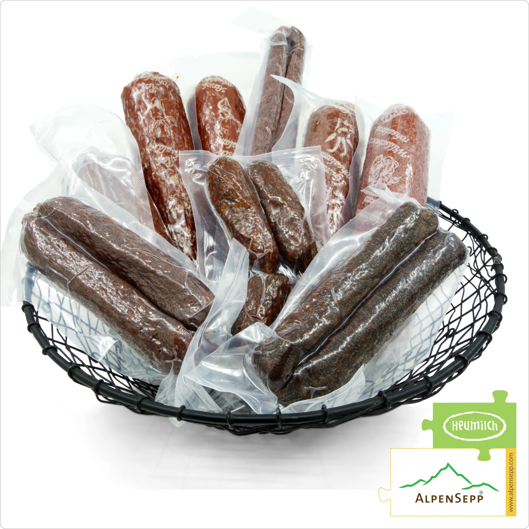 HUBERTUS WILDWURST Wurstbox | Beste Wurst Vielfalt vom Alpenwild in einer Box | 9 Sorten