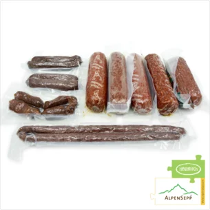 HUBERTUS WILDWURST Wurstbox | Beste Wurst Vielfalt vom Alpenwild in einer Box | 9 Sorten