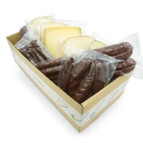 JAUSEN SNACK klein | JAUSENPLATTE unserer Alpen | Käse & Wurst Box. Feedbild.