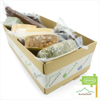 JAUSEN SNACK klein | JAUSENPLATTE unserer Alpen | Käse & Wurst Box