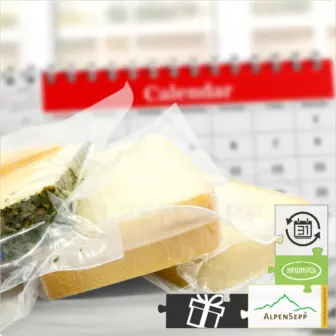 GESCHENK ABO MIX - 1,4 KG | Vielfalt in Bergkäse + Schnittkäse + Wildsalami | endet automatisch | abwechselnder Inhalt pro Lieferung | wähle Lieferung und Laufzeit 8 GESCHENKABO - 1 kg Käsevielfalt mit laktosefreiem Käse | endet automatisch | abwechselnde DELUXE Käsevielfalt pro Lieferung | wähle Lieferung und Laufzeit
