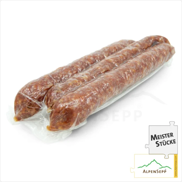 KAMINWURZ Classic | geräucherte Rohwurst | würzige PREMIUM Wurst | 3 Stück